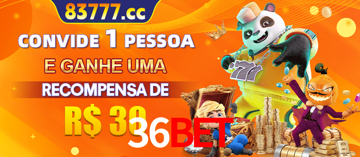 Banner institucional da 36bet sobre parceria de marcas e criação de uma marca de excelência, apresentando os mascotes de jogos populares como o Fortune Tiger.