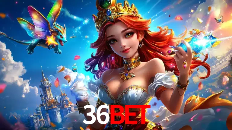A princesa de um reino de fantasia mágico, com seu pequeno dragão, apresentando um mundo de prêmios encantados nos jogos de caça-níqueis do cassino 36bet.